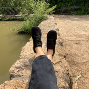 WideStep customer wearing our shoes