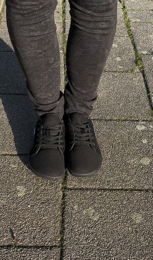 WideStep customer wearing our shoes