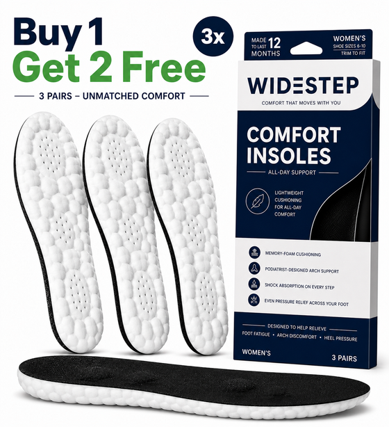 3 Pairs of WideStep Orthopedic Comfort Insoles