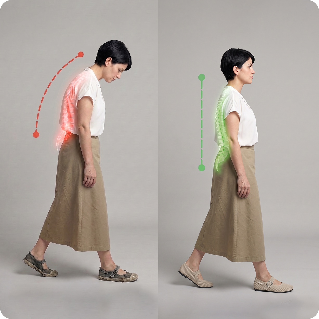 Back — before and after